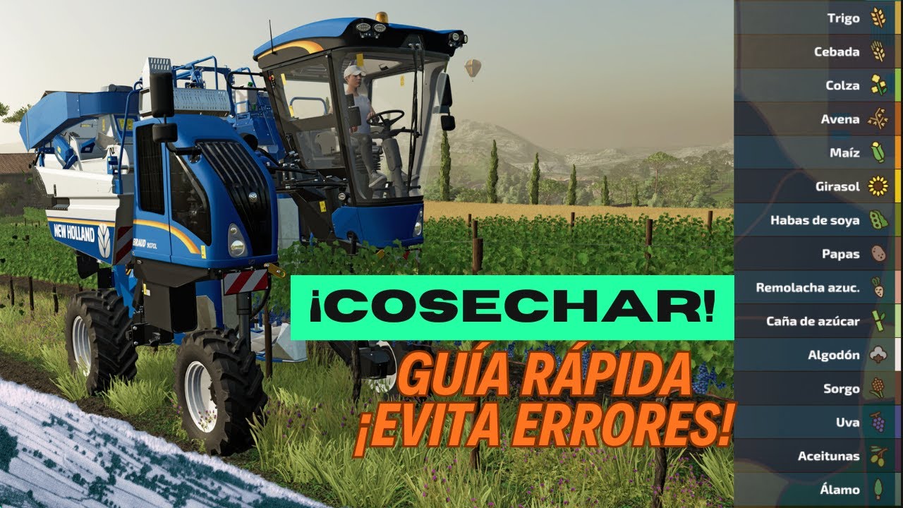 ¡COSECHAR en Farming Simulator 22! | Guía rápida de maquinaria y cultivos