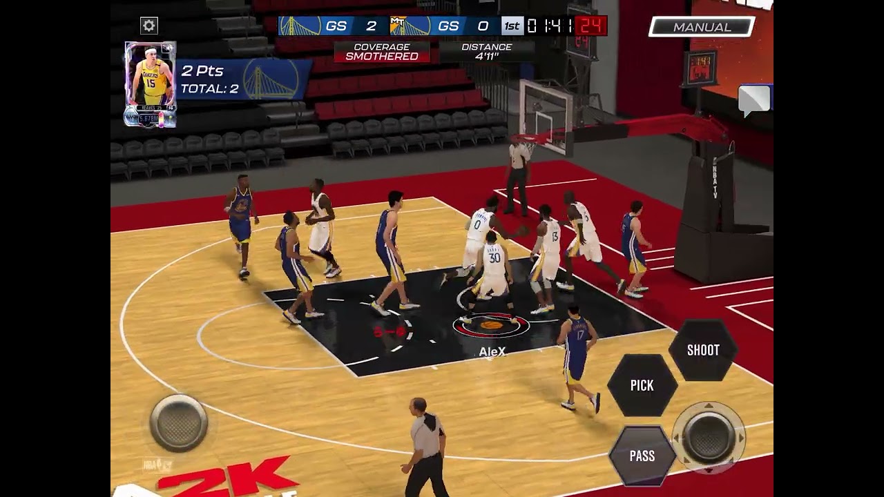 Playing NBA 2K Mobile until I make a half-court shot