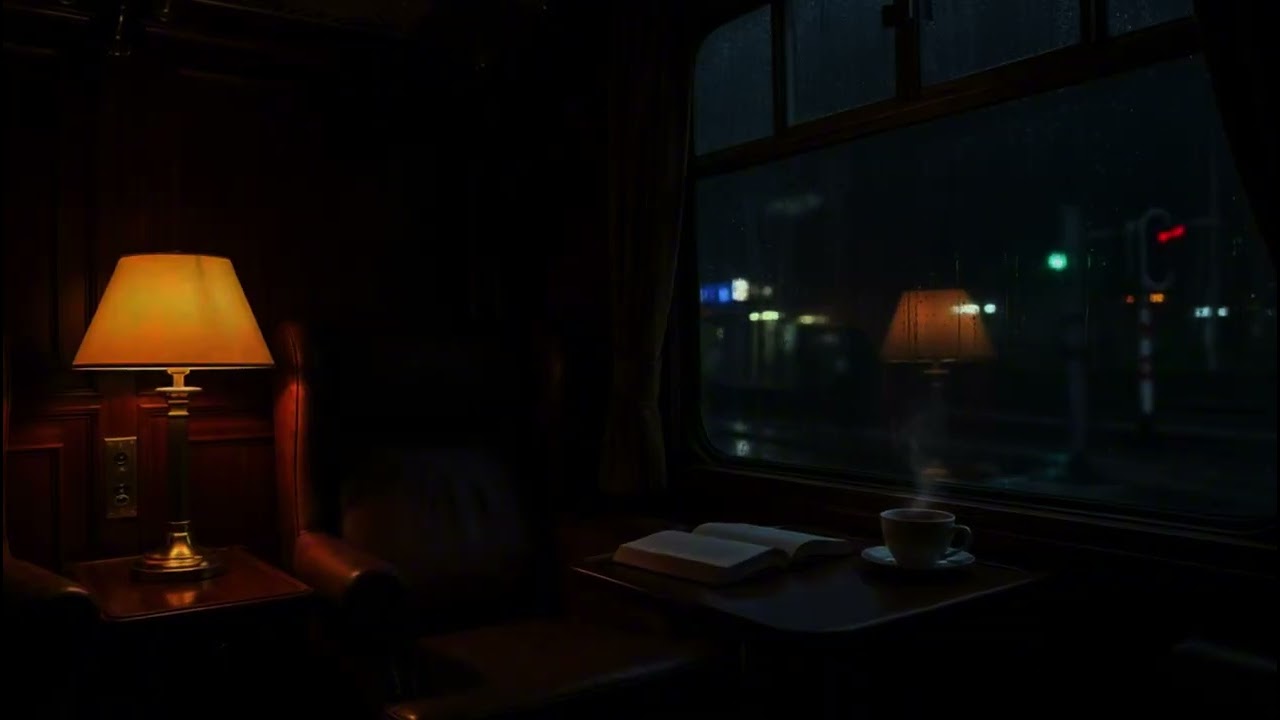 Luxury Train Rain Sounds at Night 🚆🌧️ Deep Sleep, Study Focus & Insomnia Relief Ambience
