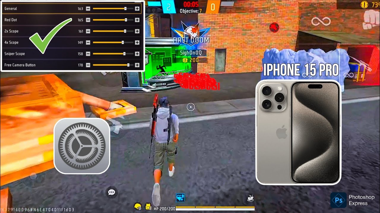 iphone 15 pro free fire sensitivity 2026 l⚙️ iphone 15 pro free fire headshot setting l ⚙️