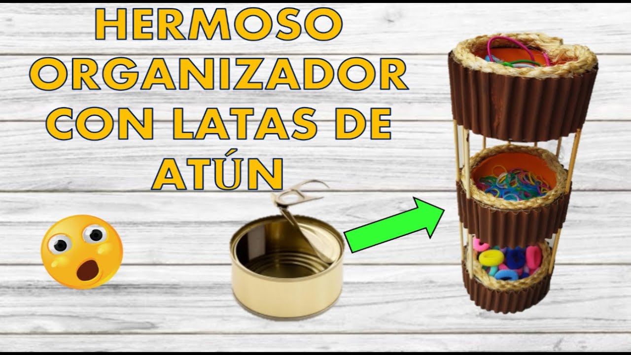 HERMOSA MANUALIDAD CON LATAS DE ATÚN // Manualidad con reciclaje // Como reciclar latas de atún