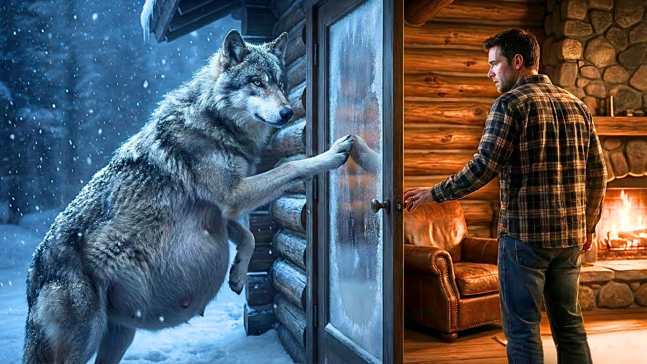 Pregnant Wolf Knocks on Cabin Door Begging For Help What She Did Next Will Make You Cry