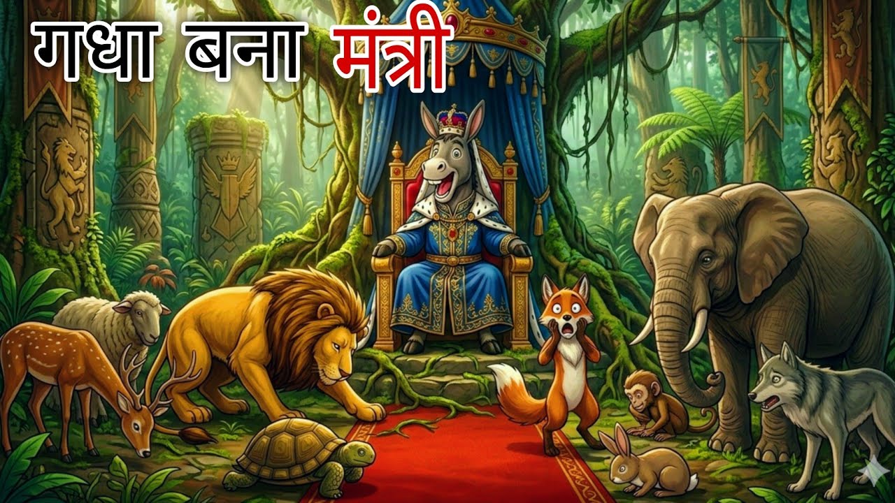 गधा बना मंत्री | gadha bana mantri | hindi kahani | Moral story | #cartoon 