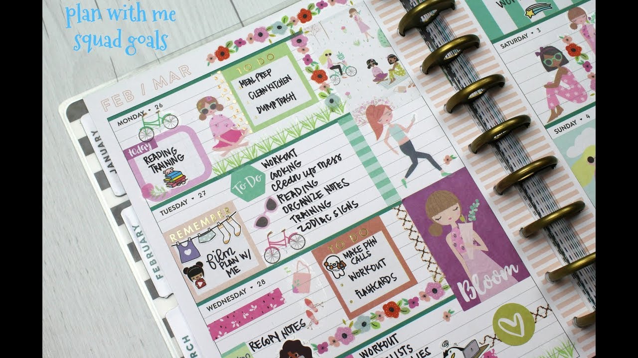 Plan with Me- Squad Goals *Horizontal Planner*