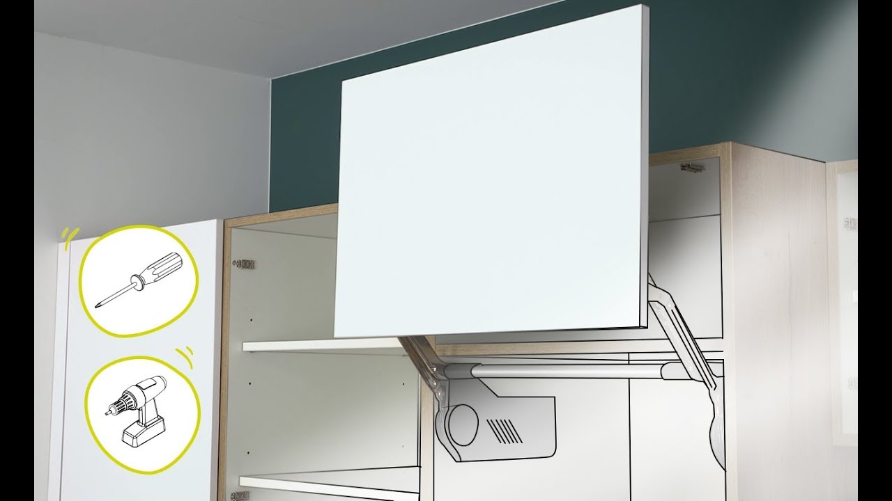 Cuisine équipée : régler un meuble avec mécanisme lift en vidéo