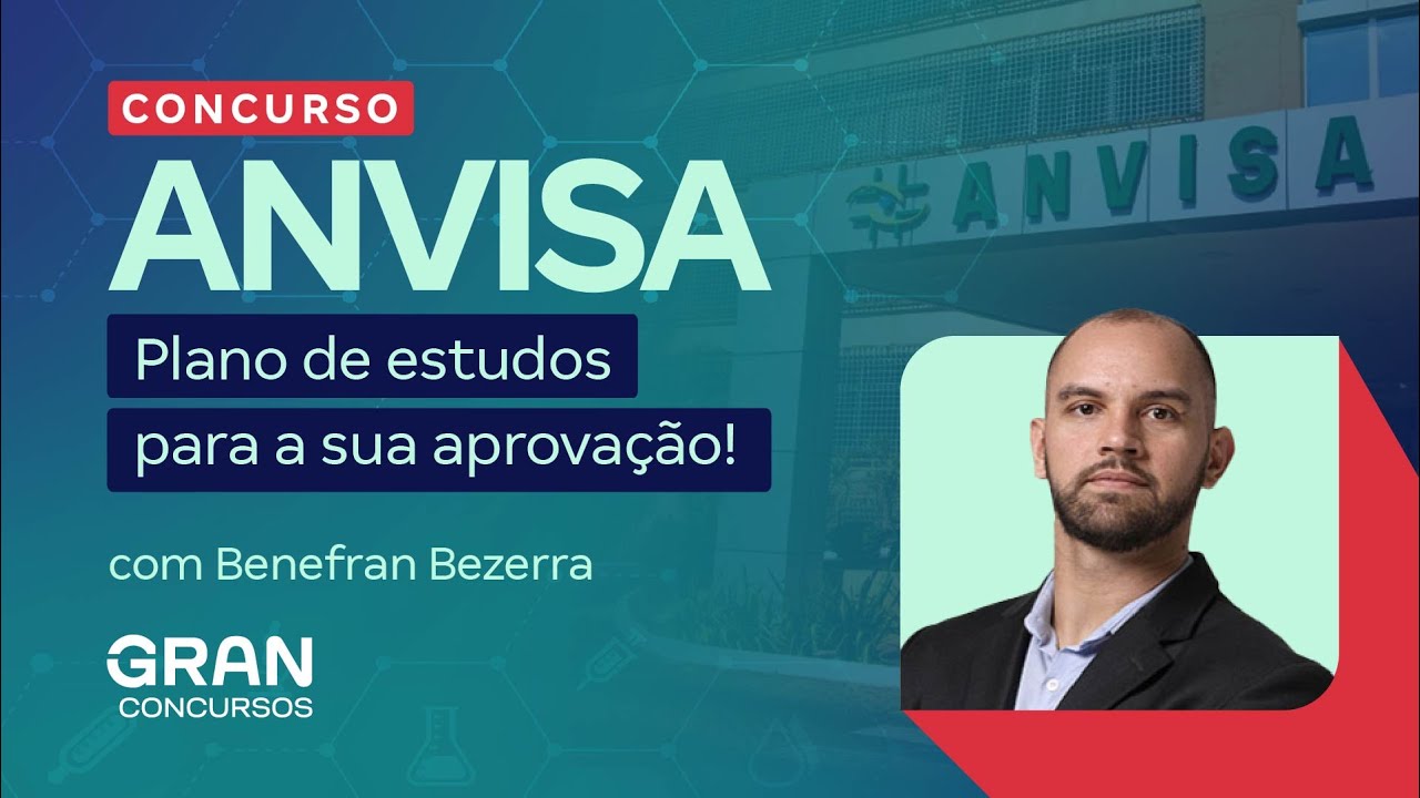 Concurso ANVISA: Plano de estudos para a sua aprovação!