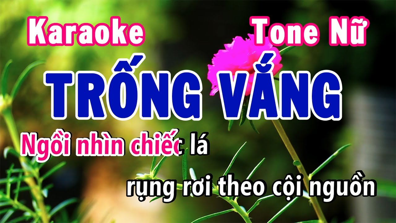Trống Vắng Karaoke Tone Nữ (F# m) | Karaoke Hiền Phương