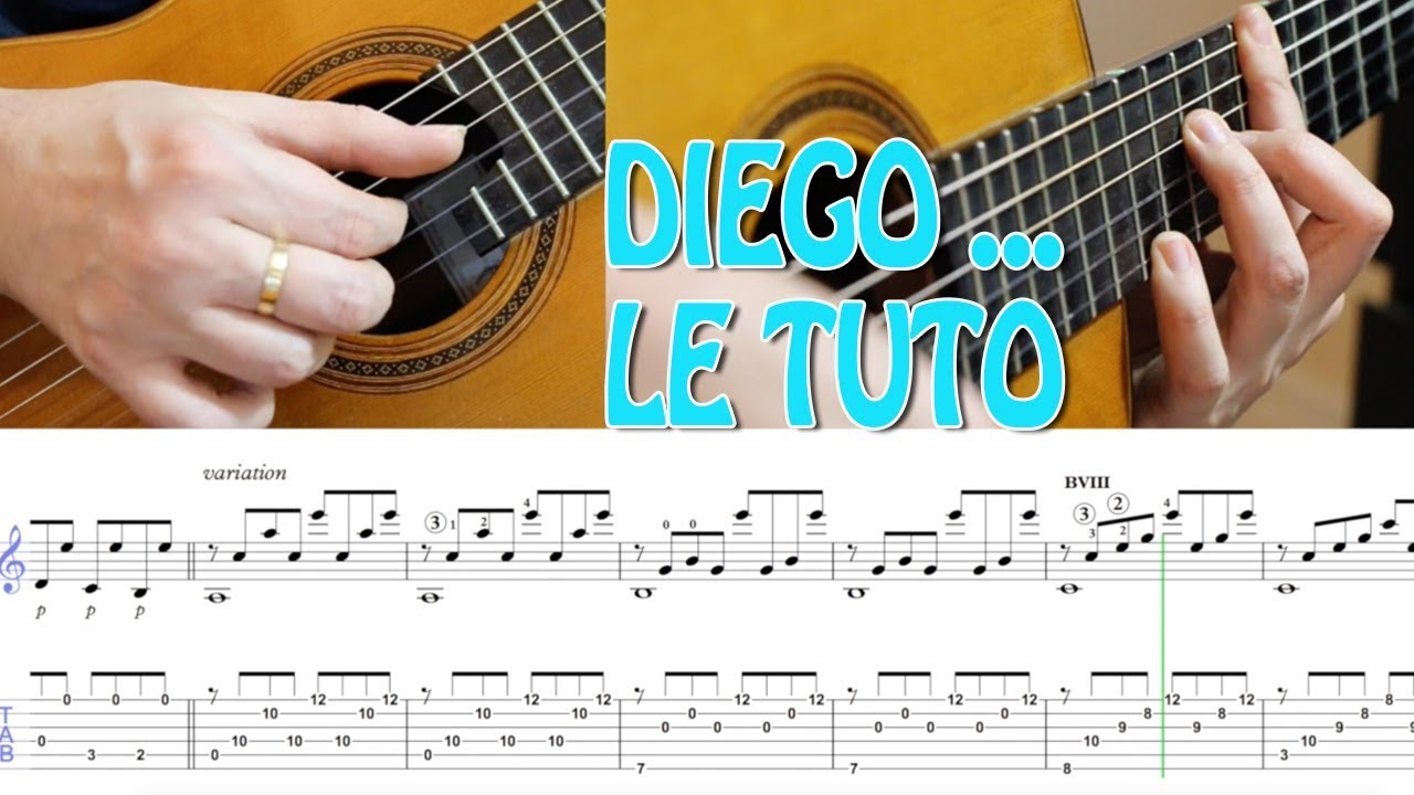 TUTO - DIEGO LIBRE DANS SA TÊTE - GUITAR FINGERSTYLE