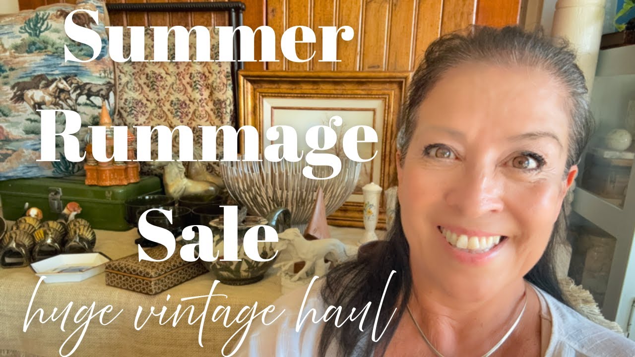 YAY!! Filled my car with vintage items from one gigantic rummage sale!!