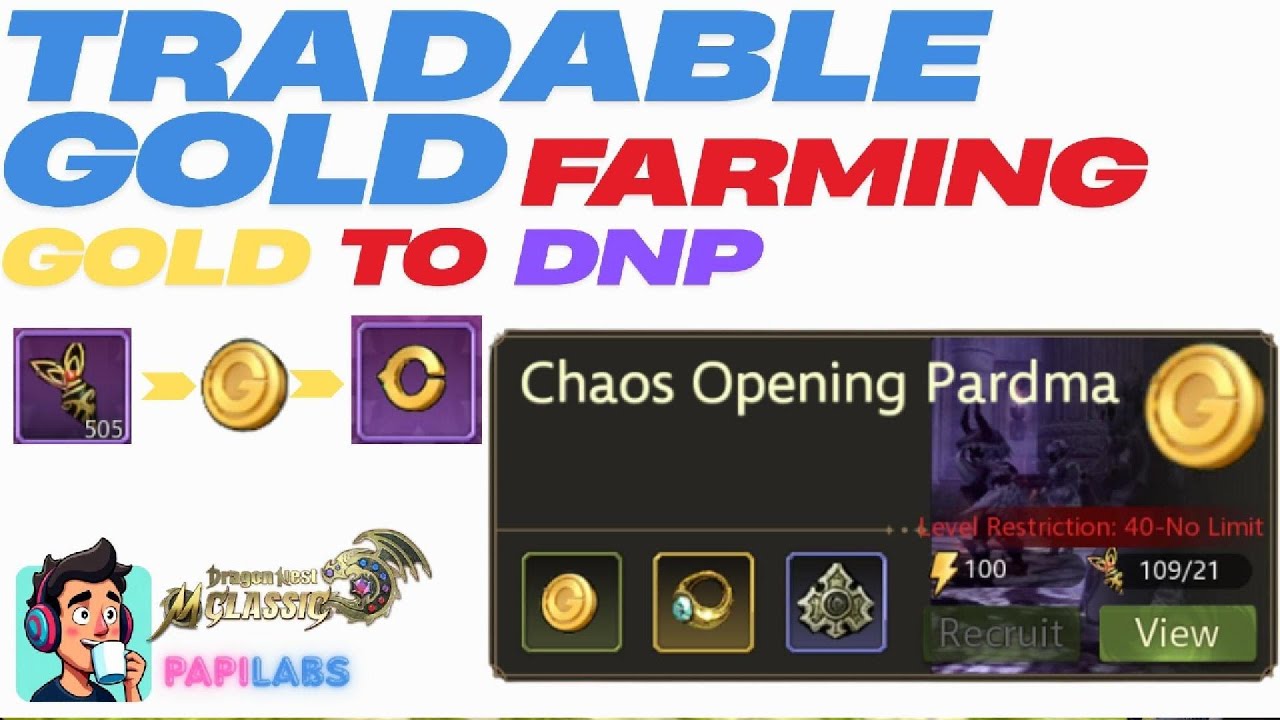Gold Farming for DNP - Dragon Nest M Classic