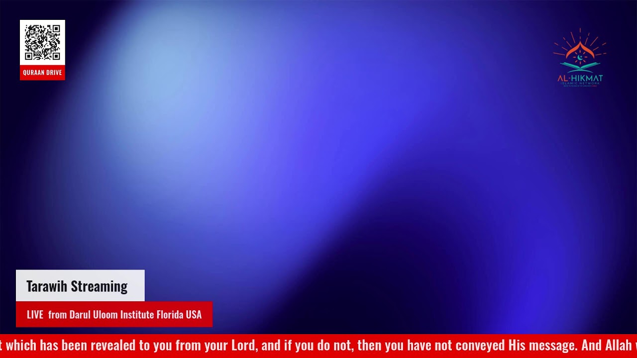 Tarawih Streaming Live from Darul Uloom Institute Florida USA