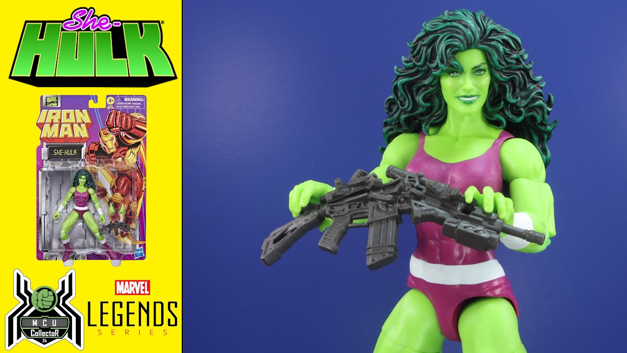 Обзор ретро-фигурки Marvel Legends SHE-HULK Дженнифер Уолтерс Iron Man ToyBiz Card Wave
