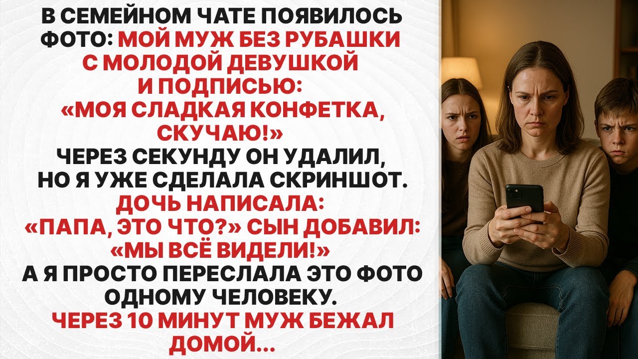 Муж перепутал чаты и отправил любовное фото в семейную группу