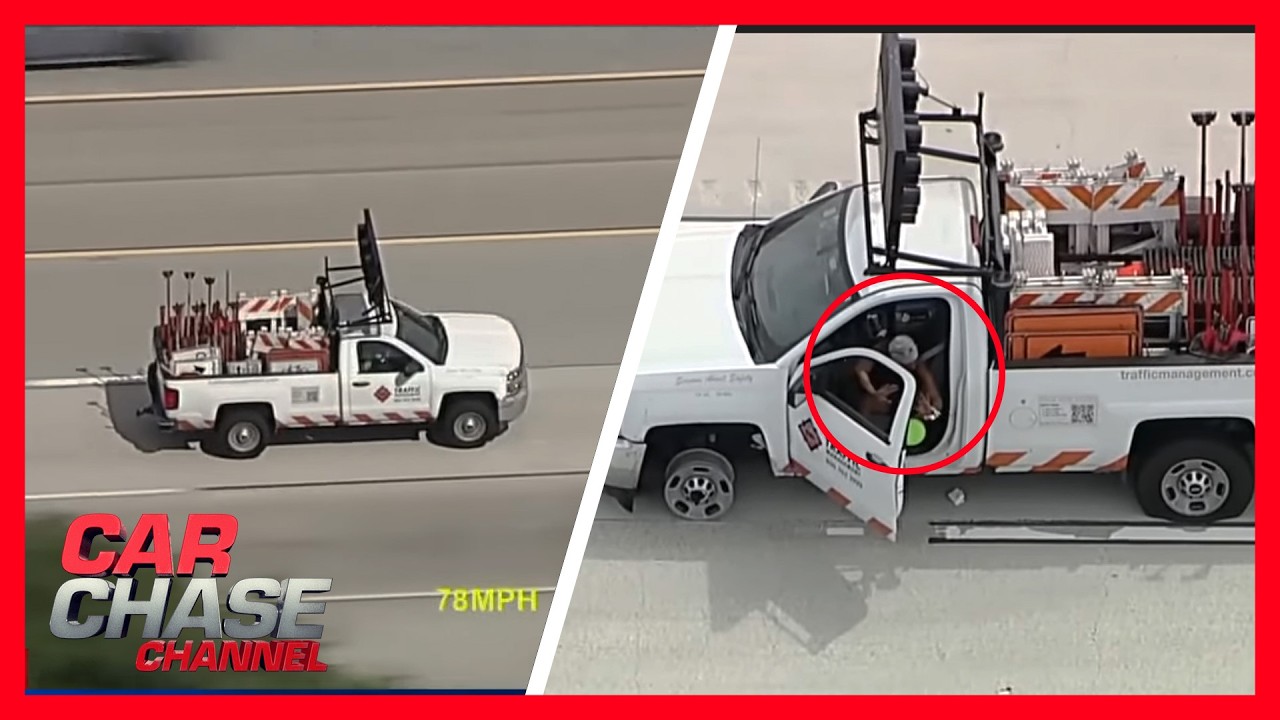 FULL CHASE: Officers pursue female suspect in stolen truck contracted to help with traffic control