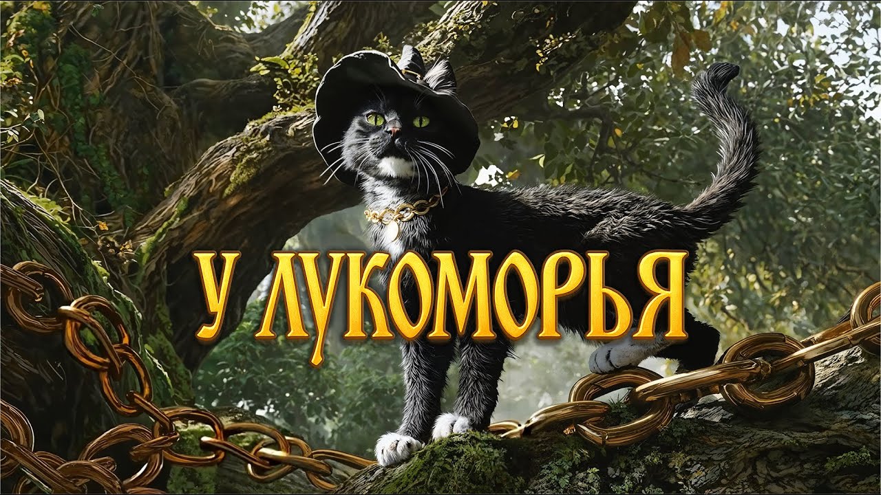 У лукоморья дуб зелёный — музыкальный клип созданный нейросетью по строкам Пушкина