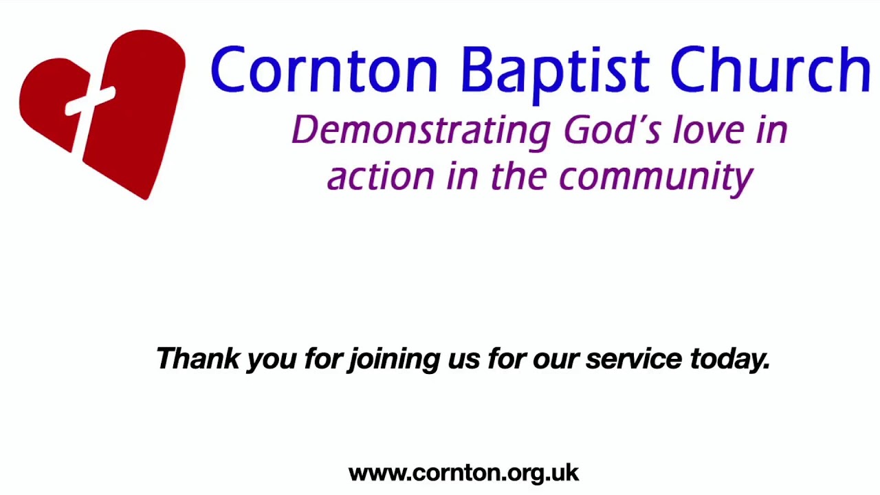 Cornton Baptist Church. Live Stream Sunday 16th November 2025 Evening Service