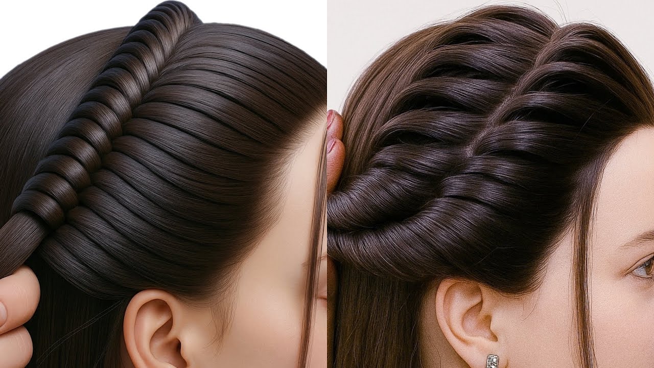 Simple Hairstyle For Wedding Function | New Hairstyle For Girls | Open Hairstyle