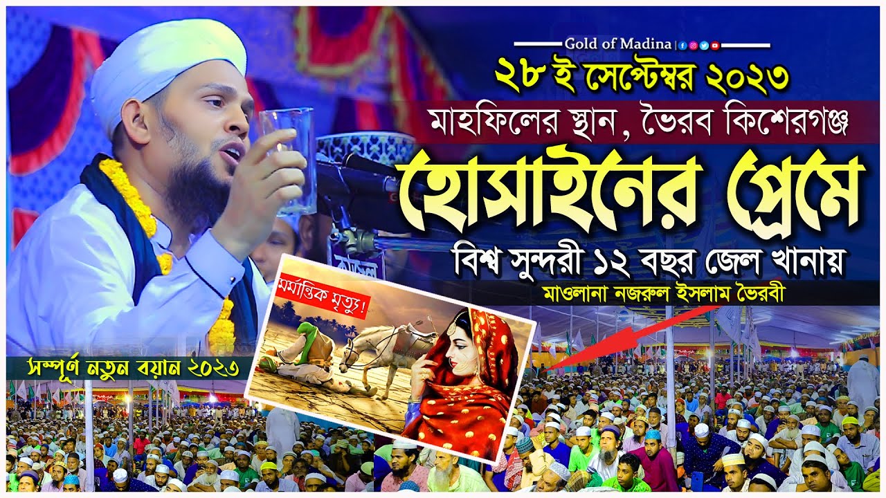 ইমাম হোসাইনের প্রেমে বিশ্ব সুন্দরী ১২ বছর জেল খানায় । এক অলির ঘটনা । মাওলানা নজরুল ইসলাম ভৈরবী ওয়াজ