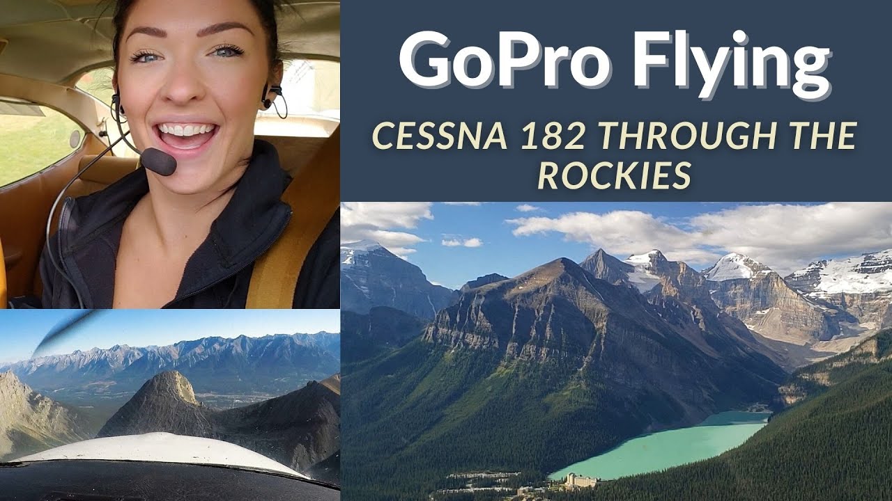 GoPro HERO Flying a Small Airplane POV | Cessna 182 Flying Through the Canadian Rockies with ATC!