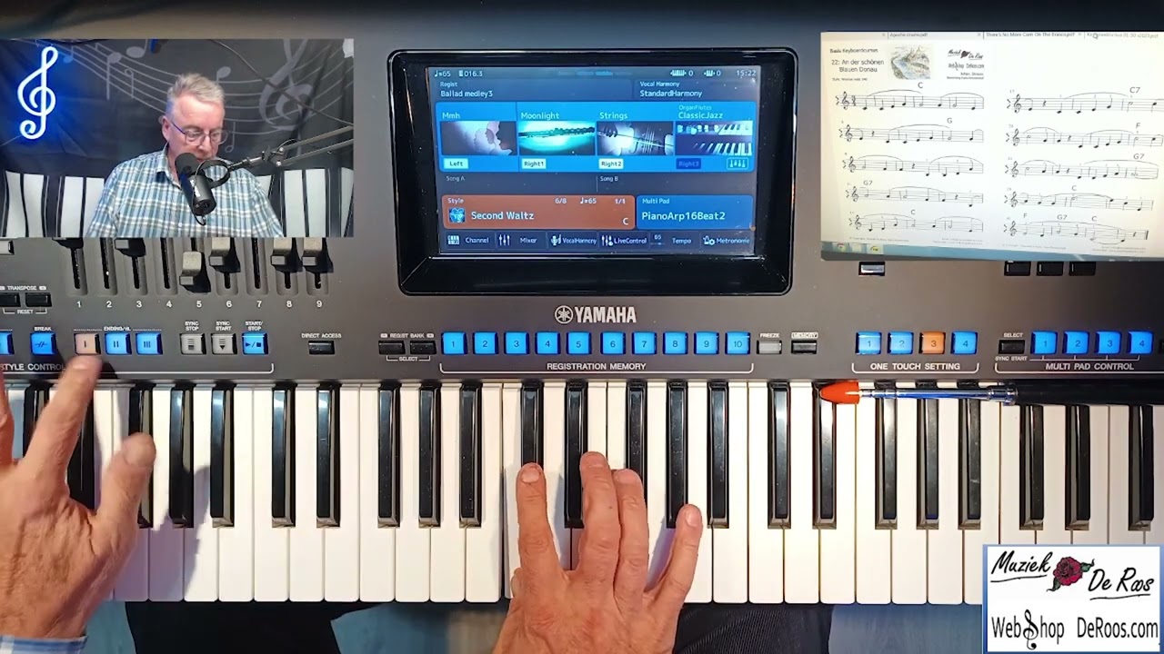 Keyboard course 1-50, no 22  An der schönen blauen Donau