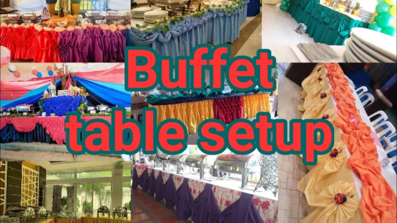 Skirting color combination  Elegant decortion,classic catering set-up, classic buffet set-up