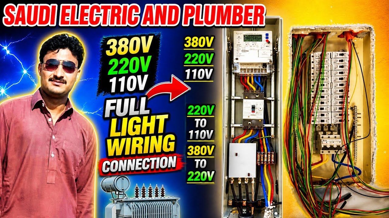 Saudi Electric 220V 110V 380V Connection Kese Karte He_110v To 220V Kese Karte 2025 Change to 110v
