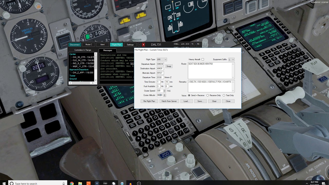 [P3Dv4.5 Tutorial]: Flying online with VATSIM KMDW-KMSP