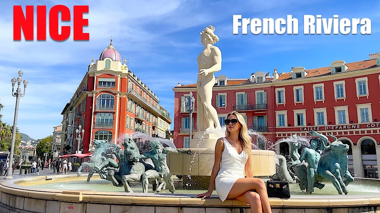 🇫🇷 NICE France Walking Tour in Beautiful City Center ❤️ 4K