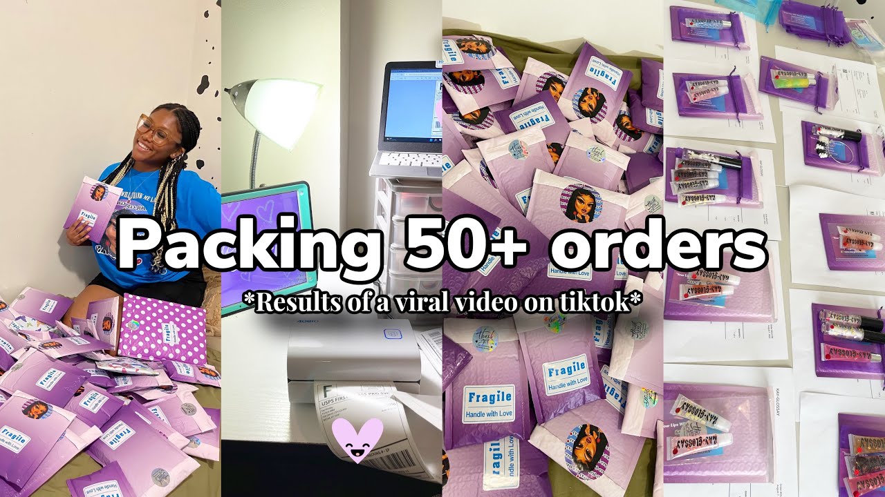 PACK 50+ ORDERS WITH ME l Teen Entrepreneur Vlog #entrepreneurvlogs #teenentrepreneur