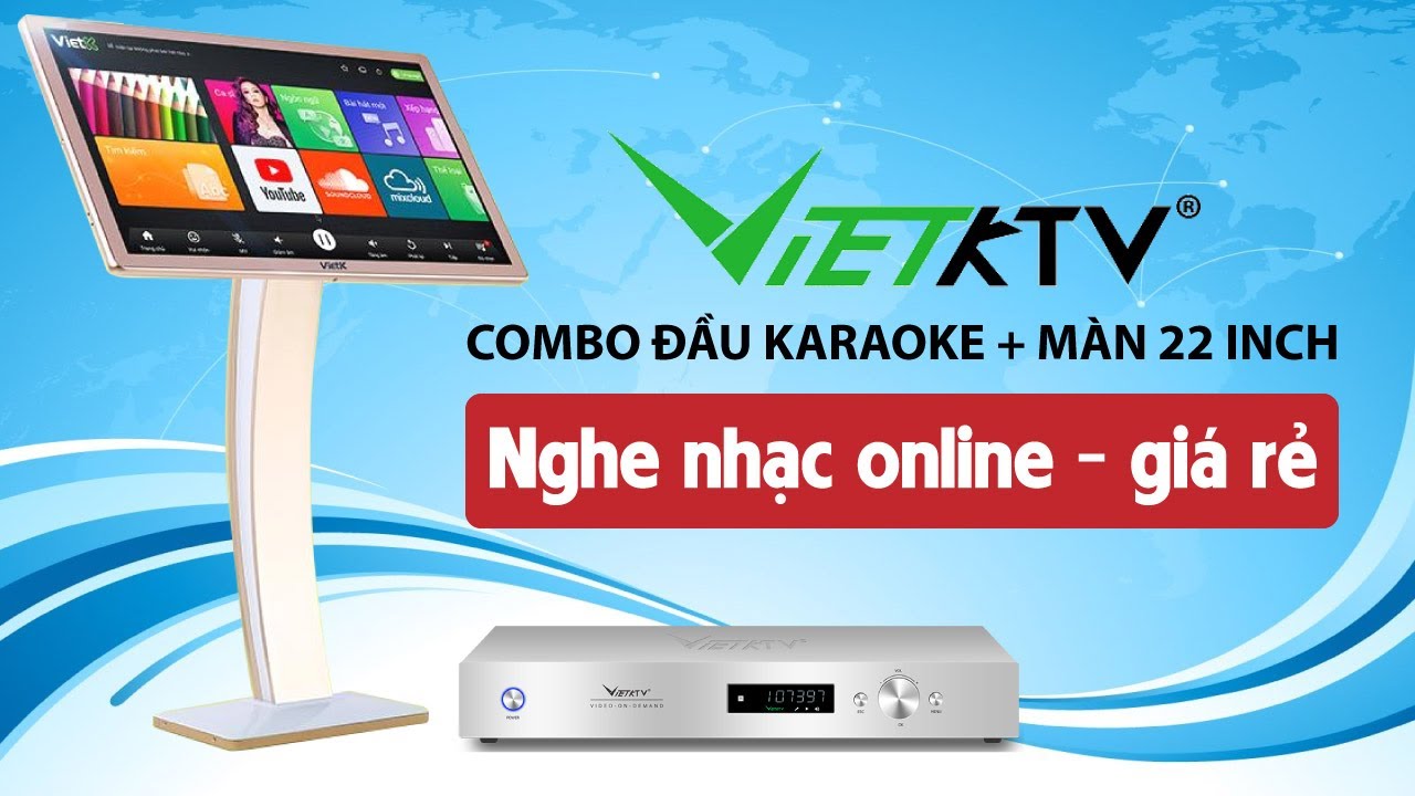 COMBO Đầu Việt KTV HD PLus 4T + Màn Việt KTV 22 inch Giá Rẻ Nhất Việt Nam