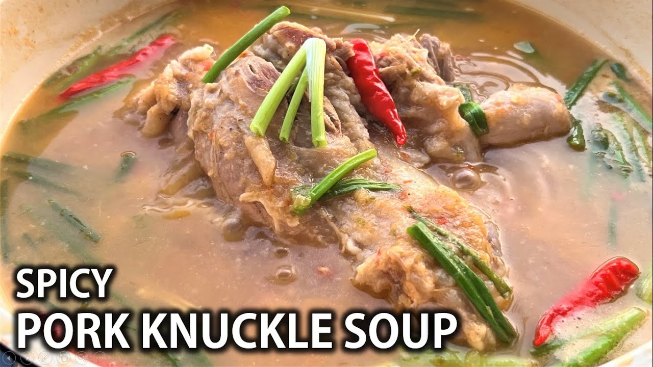 How To Make the Tastiest SPICY PORK KNUCKLE SOUP RECIPE | SInabawang Pata ng Baboy Recipe