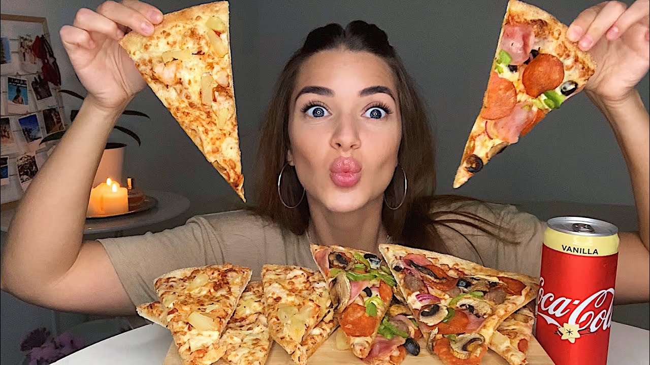 ХЕЙТЕРЫ И МУЖИКИ 🍕 || МУКБАНГ пицца кола pizza coca-cola  || MUKBANG не асмр