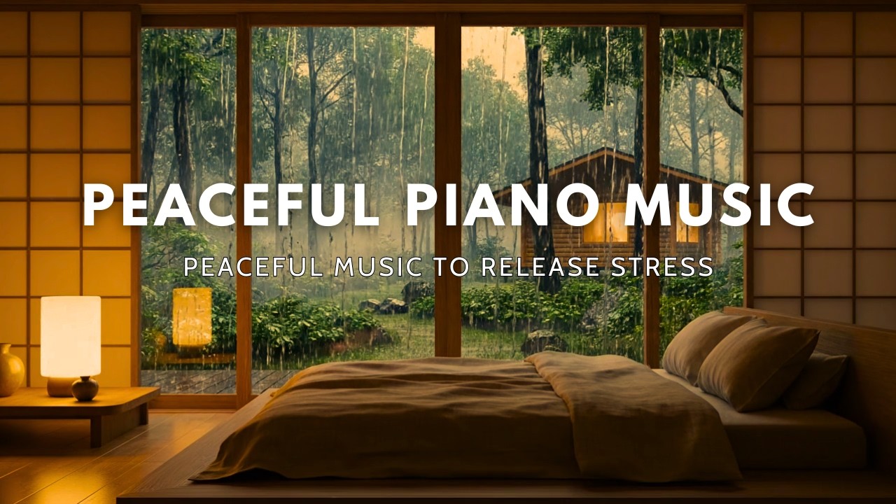 Soothing Piano and Rain Sounds – Peaceful Bedroom Music for Anxiety Relief and Meditation