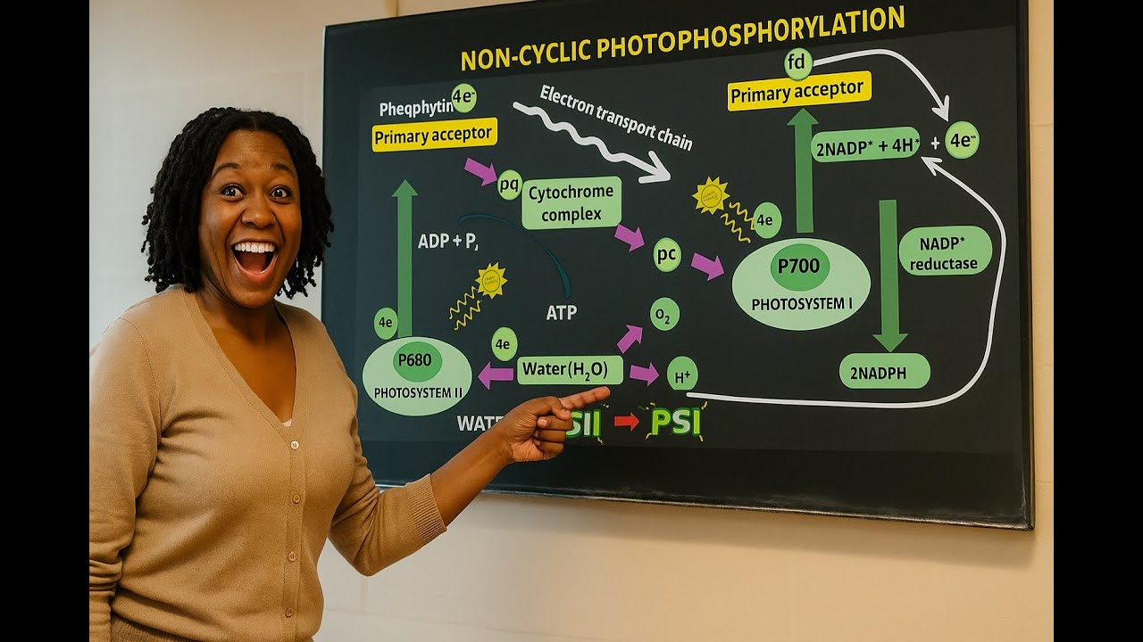 Light Reactions of Photosynthesis, Non-Cyclic Photophosphorylation Explained, A-Level Biology