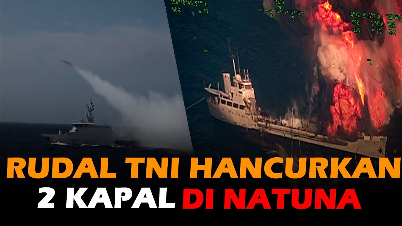 KRI Clurit 641 dan Kujang 642 Lepaskan Rudal di Natuna, 2 Kapal Hancur