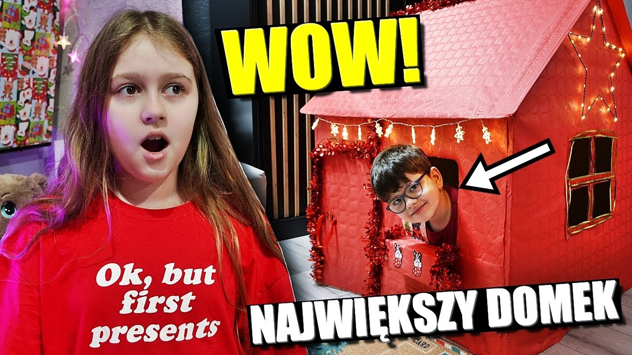 ZBUDOWALIŚMY NAJWIĘKSZY ŚWIĄTECZNY DOMEK Z KARTONU 💜 