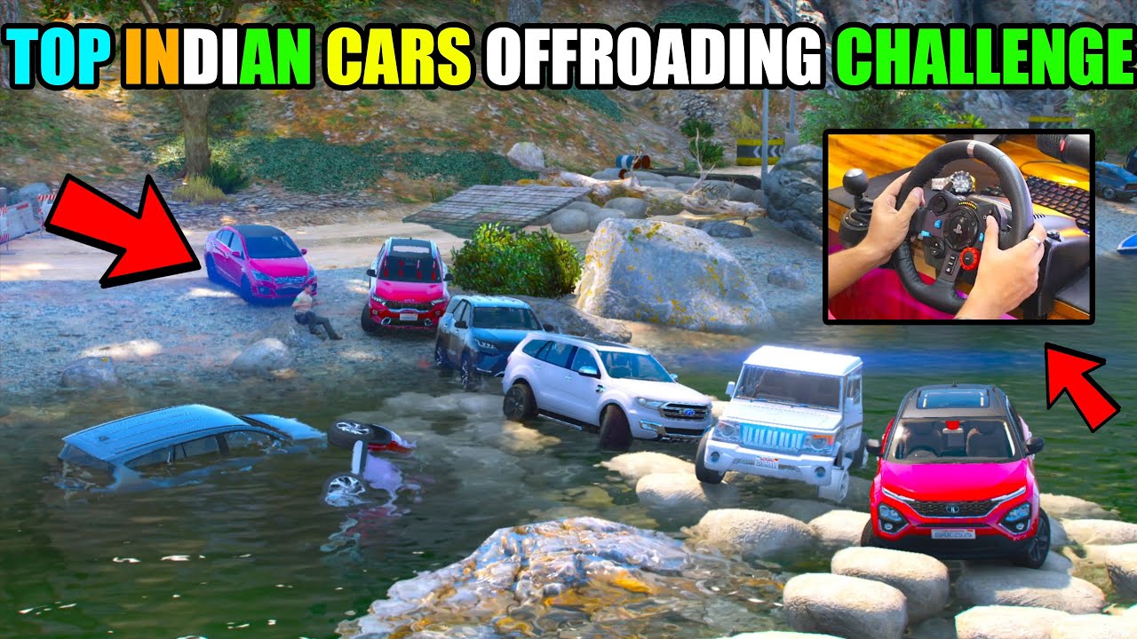 TOP INDIAN CARS VS EXTREME OFFROAD TRACK IN JUNGLE CHALLENGE WITH TOP MODEL Cars IMPORT FROM INDIA