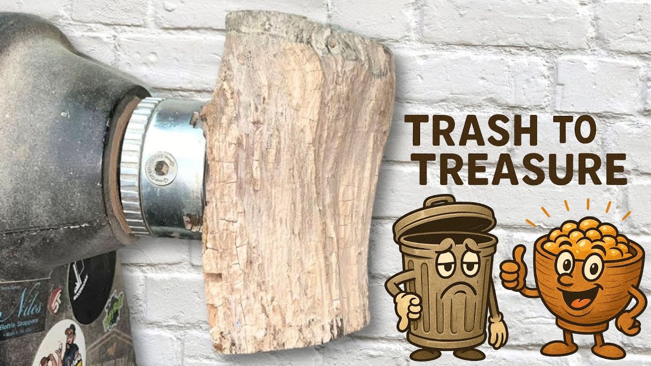 Woodturning Iroko Bowl - Trash To Treasure