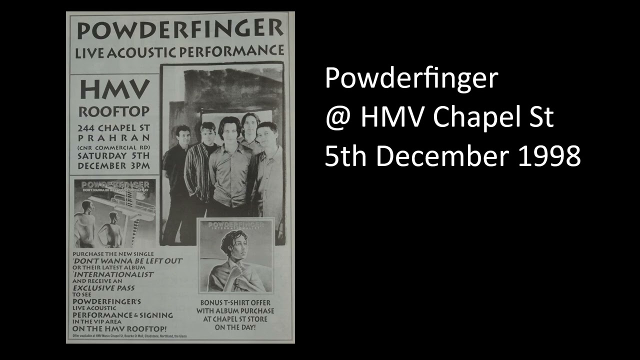 Powderfinger - live @ HMV Chapel St Melbourne - 5th December 1998 [audio only]