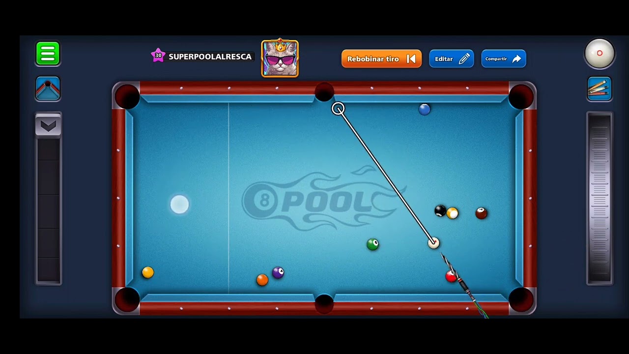  RETO SOLO JUGAR A TRICK SHOTS EN BOLA 9 ( 8 BALL POOL ) 