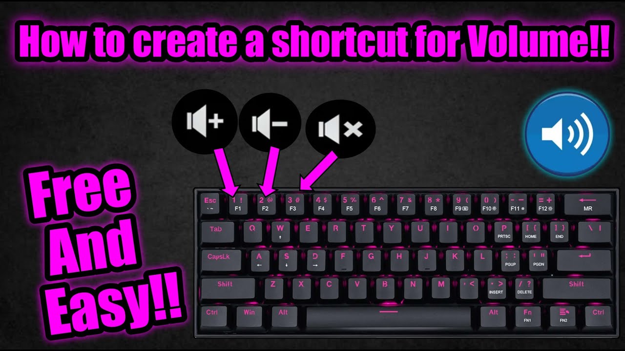 How to Create A Shortcut to Control Volume!!