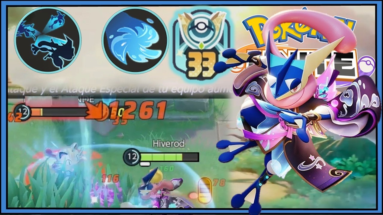 Greninja Mejor Build! Doble Equipo + Shuriken de Agua | Pokémon Unite