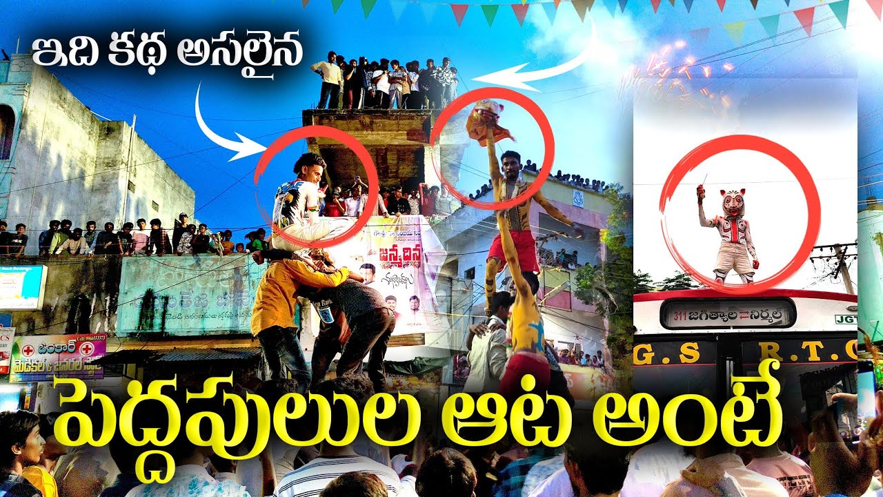 ఇది కదా అసలైన పెద్దపులుల ఆట అంటే రాయికల్ పెద్దపులులు మొహరం పండుగ 2025 | Raikal pedhapuli videos2025