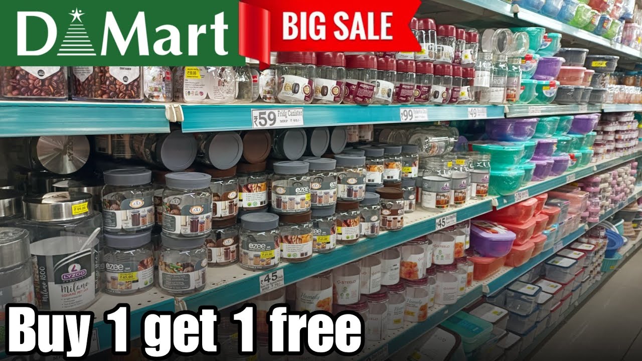 Акция 1+1 в Dmart | распродажа пластиковых контейнеров и многое другое | выгодные предложения
