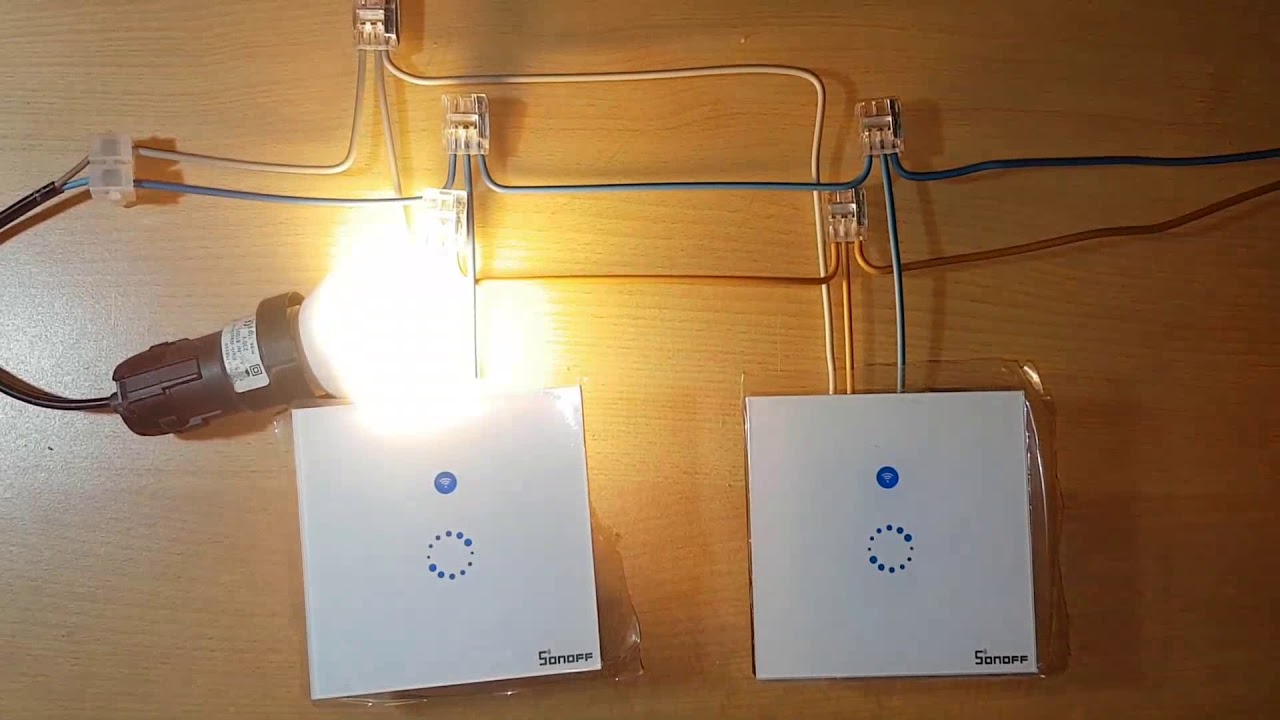 Alexa Wechselschaltung mit 2 Sonoff WLAN Schalter