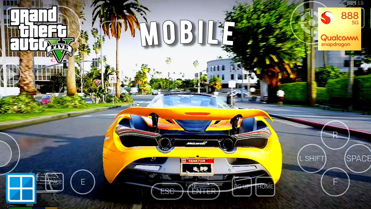 GTA 5 Lite Version test on Mobile 📲  Winlator and Gamehub Emulator.