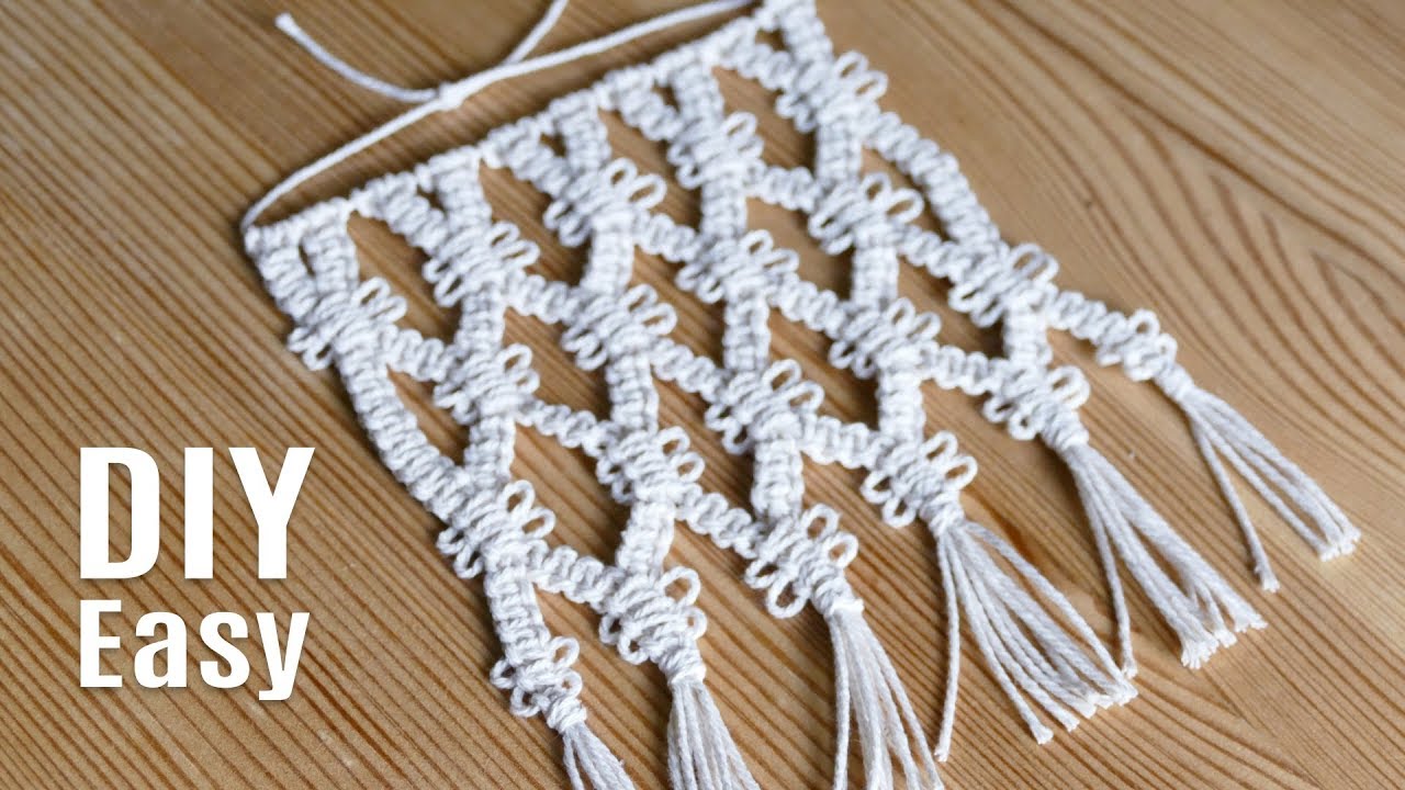 Square Knot Mesh Pattern with Loops or Butterflies 🦋