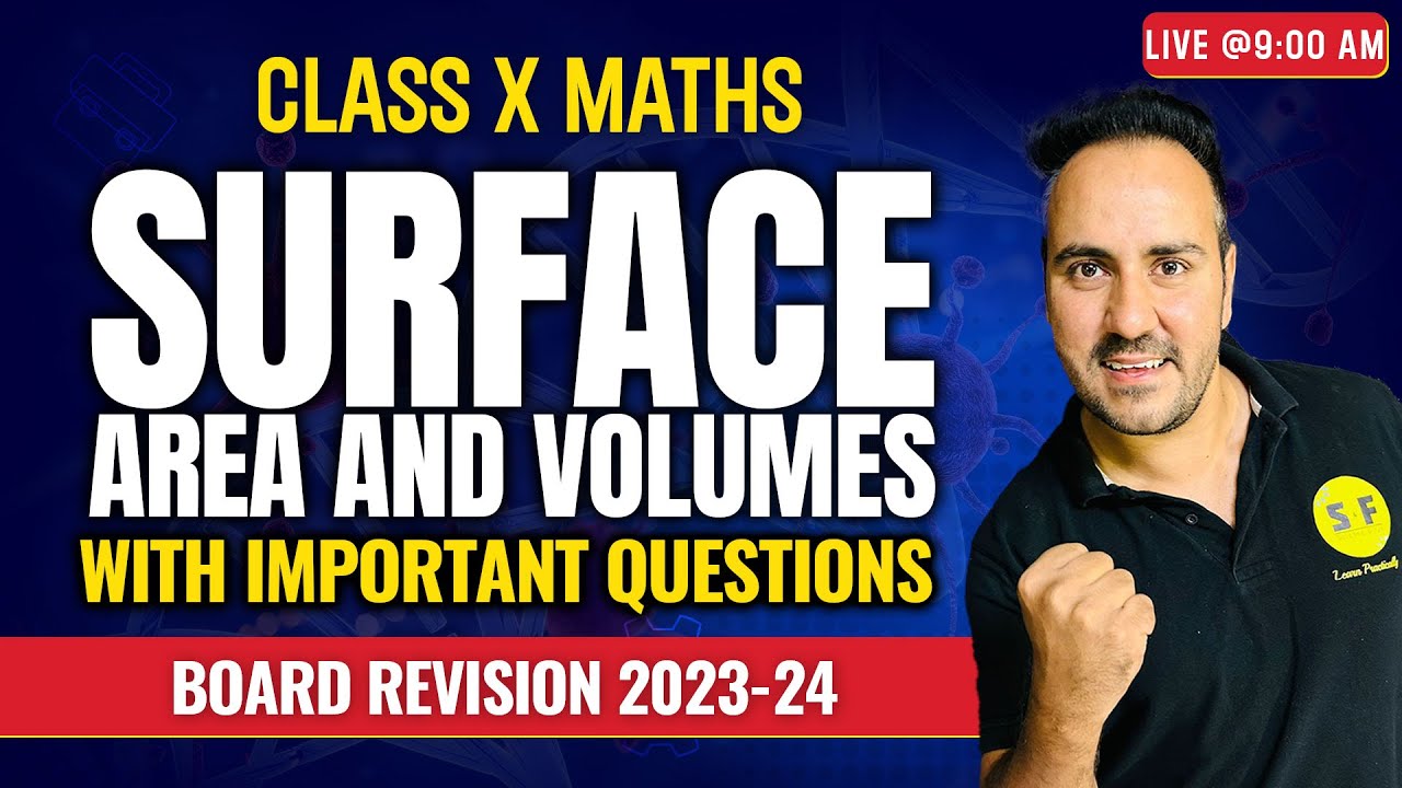 Surface area and volumes Complete Revision with important questions Class 10 Maths with Ushank Sir