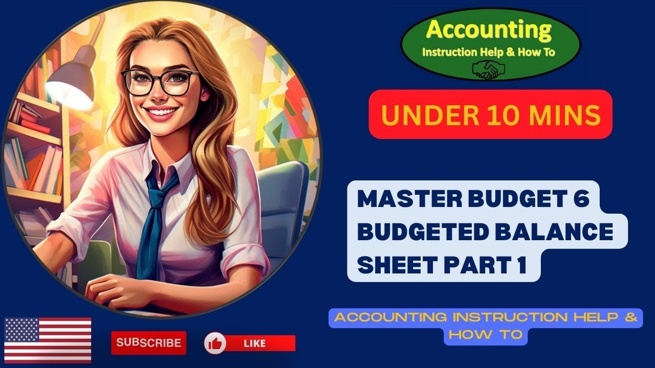 Master Budget 6 Budgeted Balance Sheet Part 1