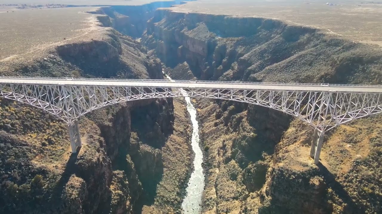 Taos Gorge Bridge in Taos, New Mexico | DJI Mavic | March 2022 | 4K